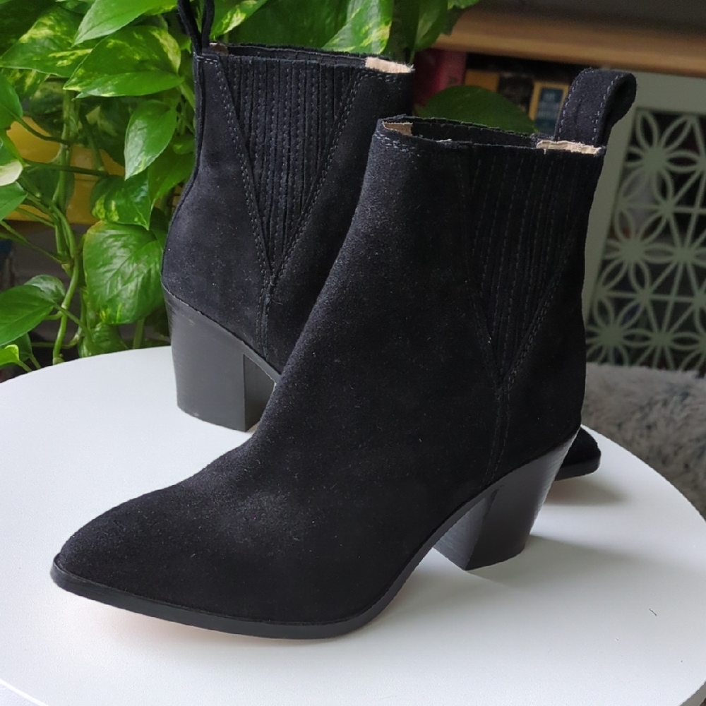Diesel Black Suede Ankle Boots